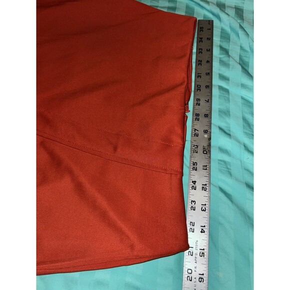 New York & Company Stretch Women's Red/Orange Front Slit Pencil Skirt Sz 8 NWTS - Picture 9 of 12